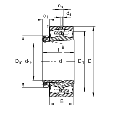 {(dio)ĝLS 230/500-B-K-MB + H30/500, (j) DIN 635-2 ˜ʵҪߴ, F׺;o
